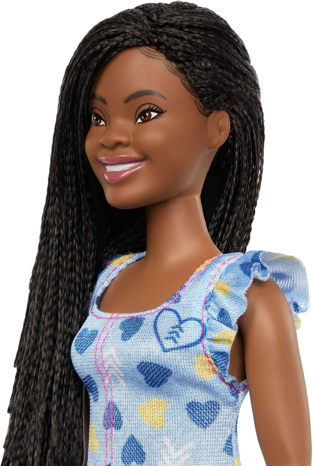 Panenka Barbie Fashionistas č. 229 with Down Syndrome in Heart Dress, vyvinuté ve spolupráci s National Down Syndrome Society, HYK14 Naty Shop Dolls