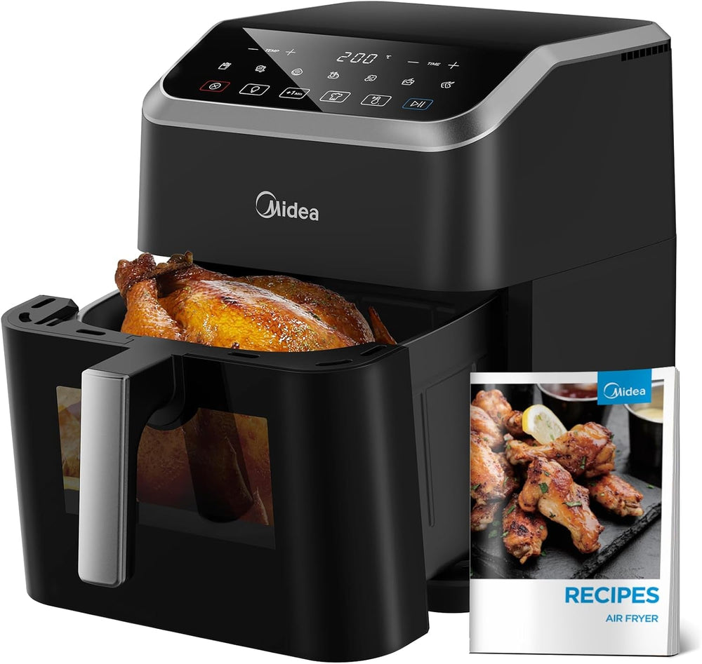 Midea Horkovzdušná fritéza 2L, 1150W Airfryer, Bezolejová, Horkovzdušná fritéza, Funkce automatického vypnutí Domácí spotřebiče Naty Shop 7L