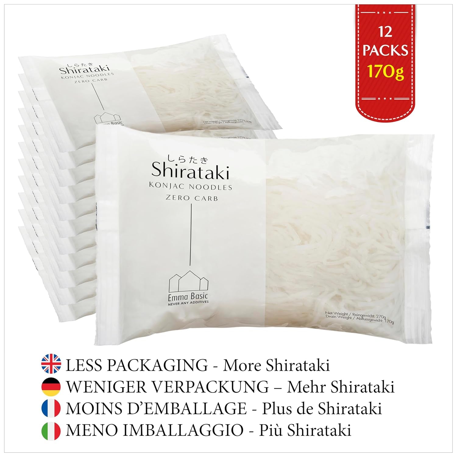 - Shirataki Konjac nudle 12x270g | Vegan | Bez lepku