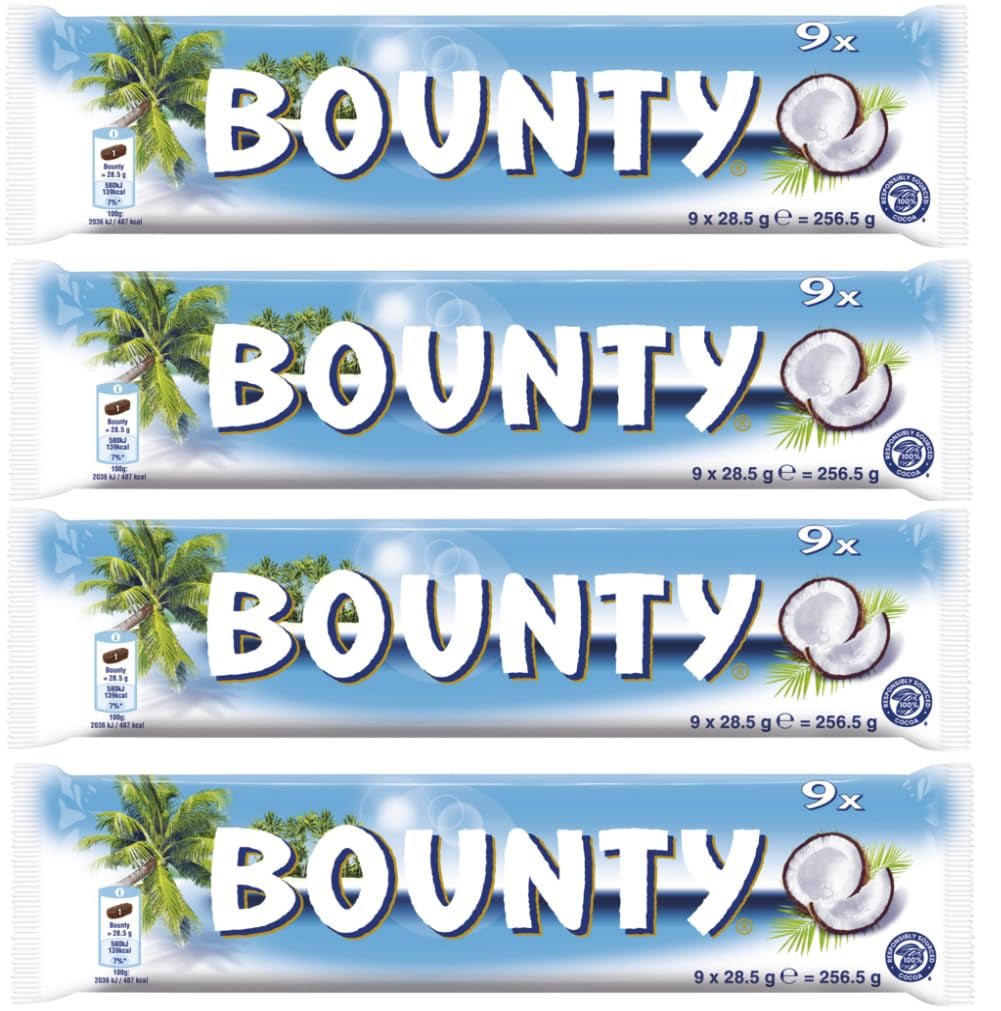 Čokoládové tyčinky Bounty | Kokos a čokoláda | Různé velikosti balení