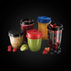 Mixér Russell Hobbs [Multifunktions-Standmixer] Nutriboost (Inkl. 5 Bpa-Freie Und Spülmaschinengeeignete Behälter + Deckel, 22 000 U/Min, 0,9 Ps-motor) Elektrischer, Smoothie-Maker 23180 Nakup.