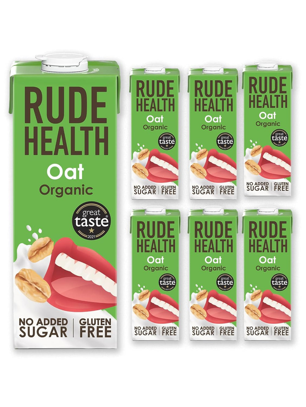 Rude Health 6 x 1 litr Bio-kešu-drink, 100% přírodní Bio-Getränk, glutenfrei, ungesüßt, preisgekrönt, gesund & vegan, 100% recyklované balení