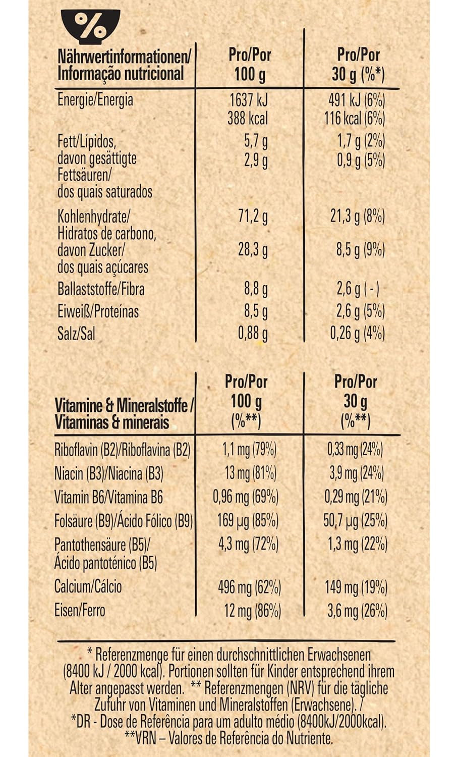Nestlé CLUSTERS Čokoláda, Cereálie vyrobené z 59 % celozrnných, s čokoládou a mandlemi, obsahuje vitamíny, vápník a železo, 1 balení (1 x 330 g)