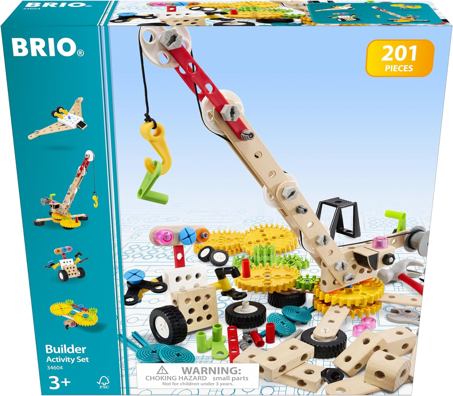 BRIO Builder – 34604 Builder Sada do mateřské školy | Entwicklungsförderndes Rollenspiel- & Konstruktionsspielzeug für Kinder ab 3 Jahren