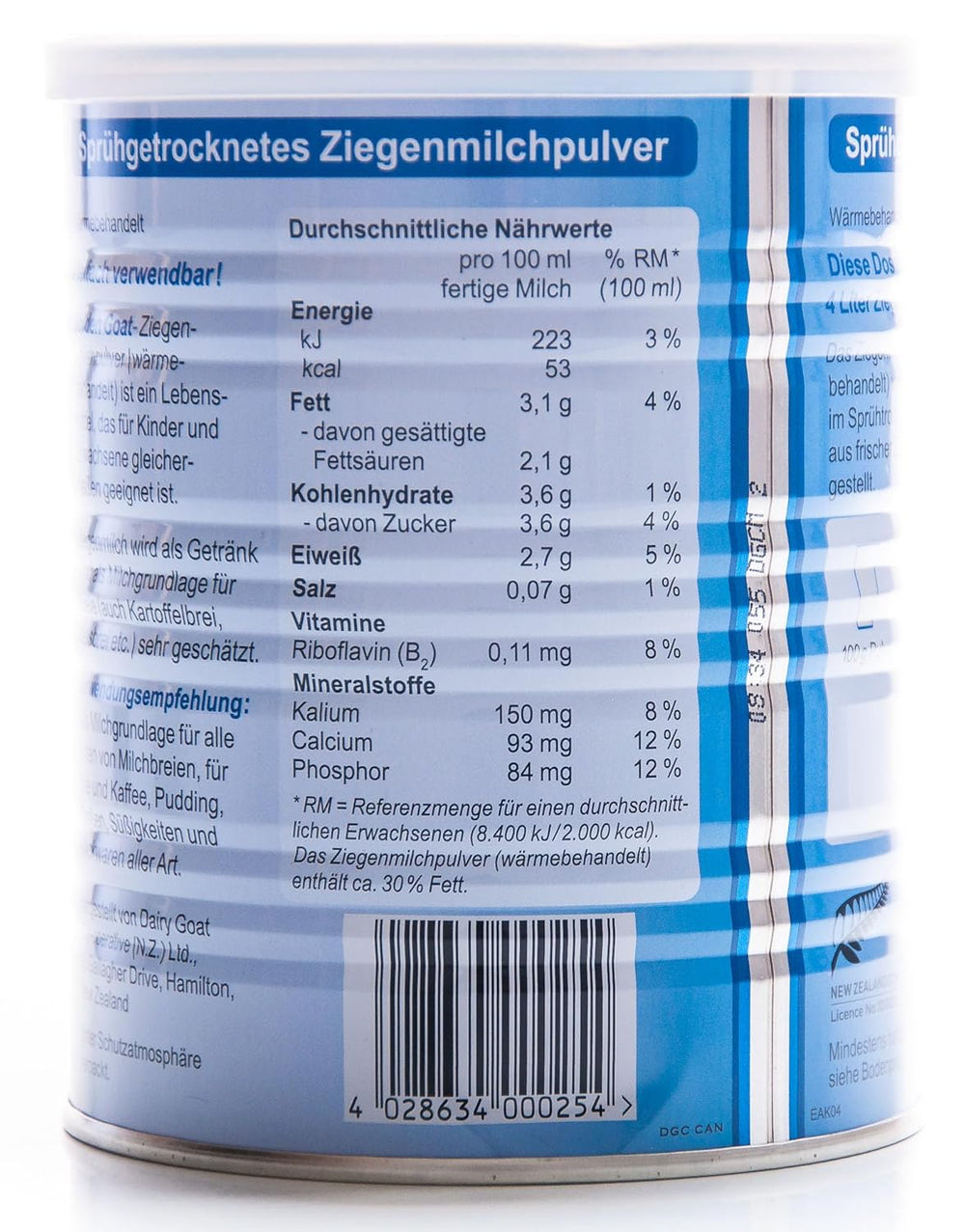 Ziegenmilch prášek 400 g - 1 díl