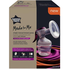 Tommee Tippee "Made for Me" Manuální odsávačka mateřského mléka, ergonomická rukojeť, bez BPA, průhledná Příslušenství Potraviny a kojení Bebe Naty Shop