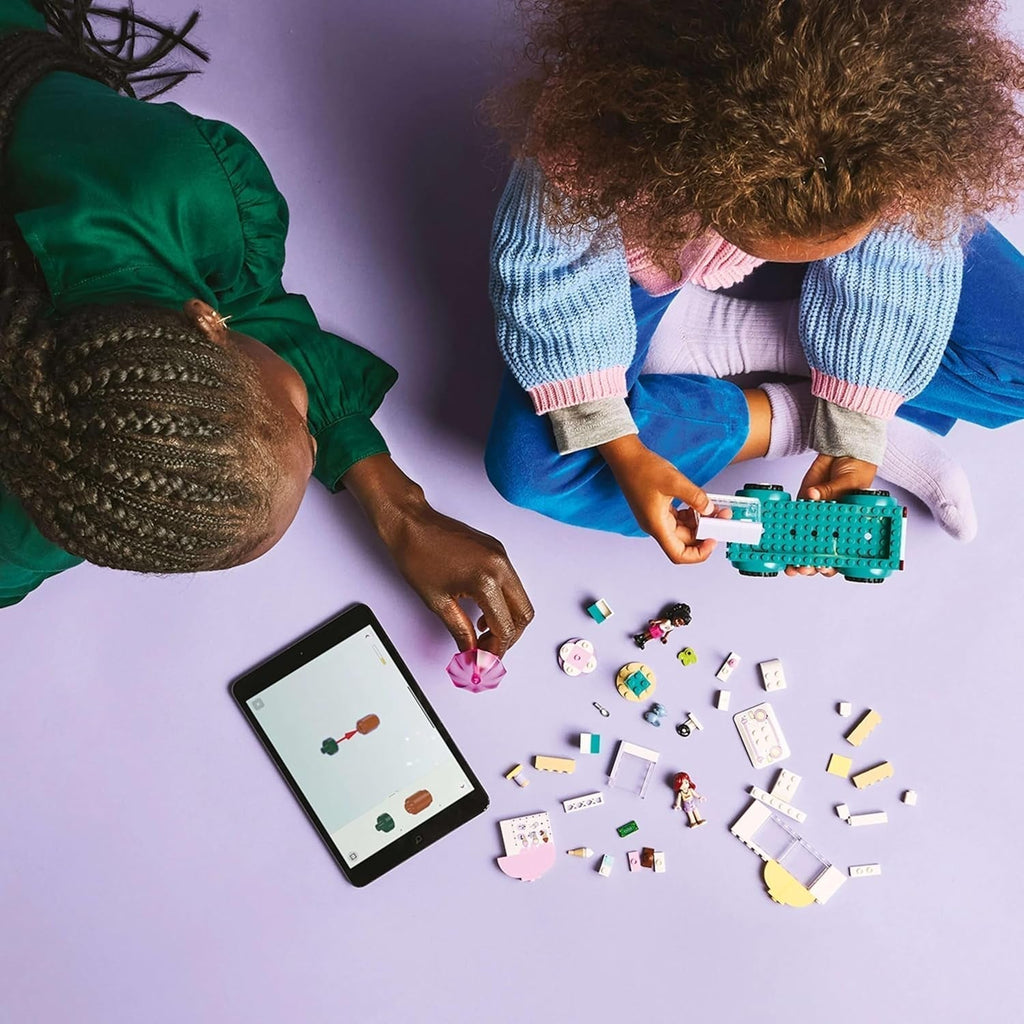 Camion de înghețată LEGO Friends Heartlake City, set de joacă pentru jocuri de rol, set de construcție cu 2 figurine și un iepuraș, jucărie pentru fete de la 4 ani, jucărie de construcție cu minifigurine ale personajelor 42644 Seturi de constructie Besuche den LEGO-Store