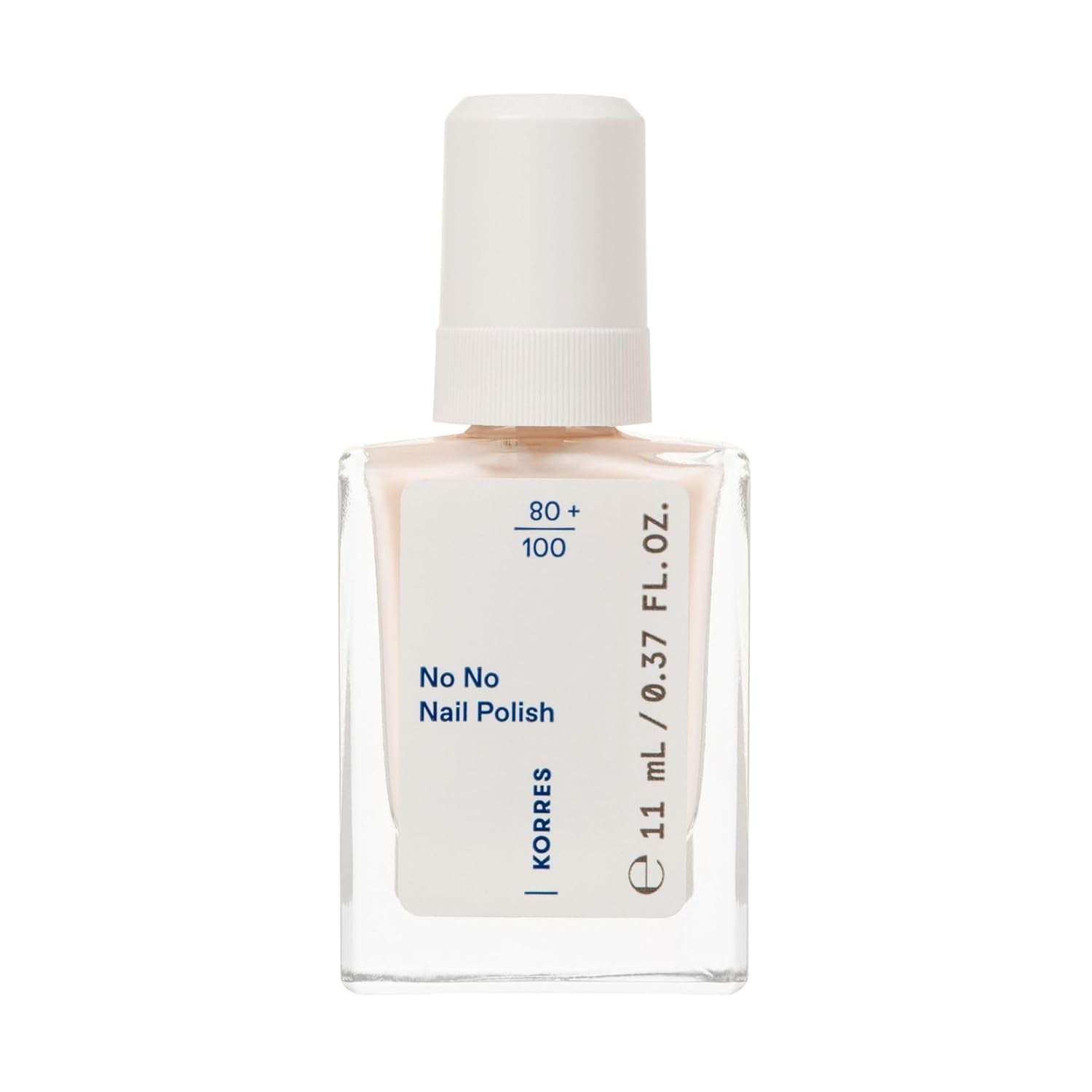 KORRES No No báze laku na nehty - 10% veganská báze bez uvolňování, pro dlouhotrvající barvu odolnou proti odlupování, 11 ml - přirozeně pěstěné nehty, bez škodlivých látek