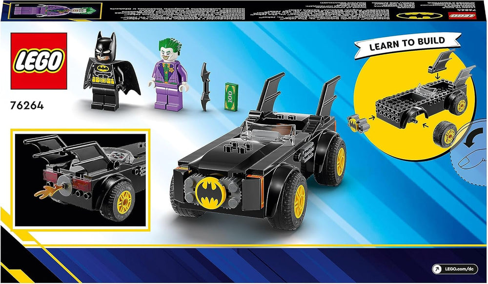LEGO 76264 DC Chase in the Batmobile: Batman vs. Sada autíček Joker, Startovací sada superhrdinů se 2 minifigurkami, Hračka pro předškoláky, kluky a dívky ve věku 4+, Rychle sestavitelné Stavebnice Besuche den LEGO-Store
