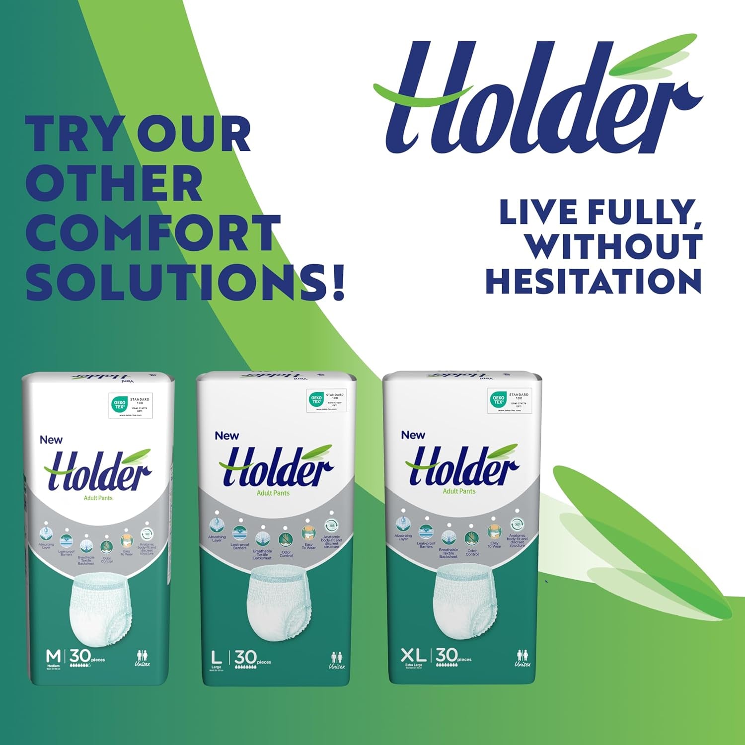 Jednorázové plenky pro dospělé Unisex Vodotěsný Absorpční Elastická Strana Prodyšný Super Absorpční Dvojvrstvý Indikátor vlhkosti 5hvězdičkový Dermatologická ochrana Střední