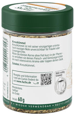 Fuchs Gewürze - Kreuzkümmel ganz - orientalisch-nussige Note für Falafel und Linsengerichte - přírodní ingredience - 60 g v wiederverwendbarer, recyclebarer Dose