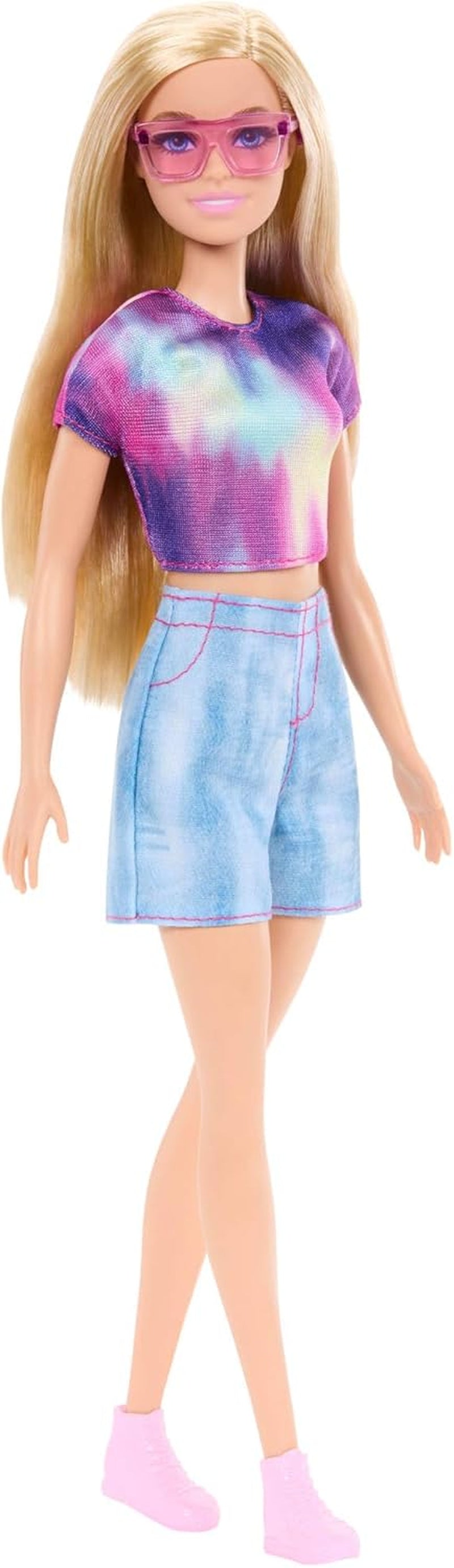 Barbie Mysteries: Beach Detectives Barbie Malibu Modepuppe mit unverkennbarem Outfit zum An- und Ausziehen und Accessoires, inklusive Sonnenbrille, JFV63