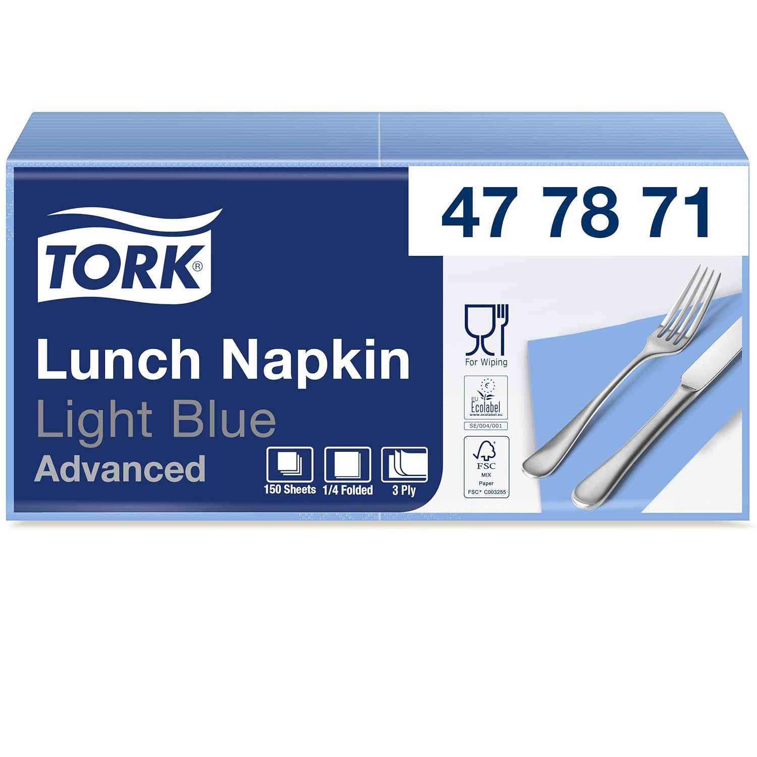 Tork 477861 Șervețele de prânz moi roșii / Șervețele de hârtie absorbante din 3 straturi de culoare roșie / Versatile / Calitate avansată / 10 X 150 (1500) șervețele / 32,6 X 33 Cm (L X l) / 1/4 pliere