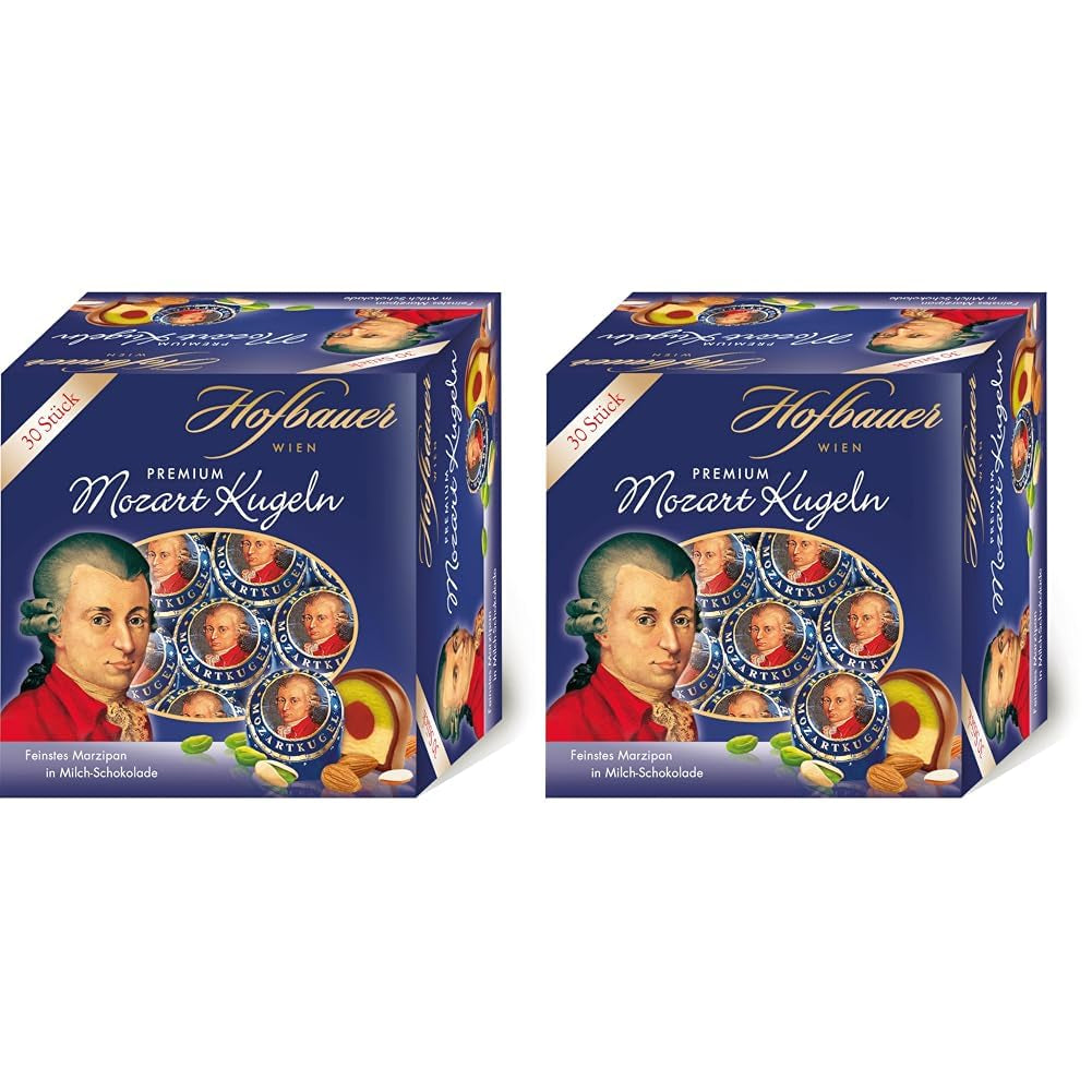 Hofbauer Vienna Mozart Balls, Box mléčné čokolády 600 gramů (30 ks) Naty Shop