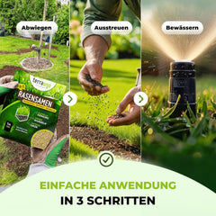 Terrauno - Rasensamen Schnellkeimend I Nachsaat Rasen I Extrem Hohe Keimrate I 1 Kg Für 50 M² I Rasensamen Trockenresistent Zur Schnellen Lückenschließung I Rasennachsaat RSM Qualität