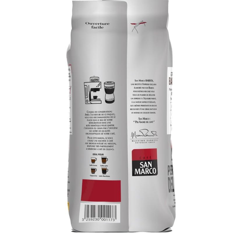 San Marco – Boabe de cafea San Marco Café Barista 1 kg – 2 bucăți – Se vând la set