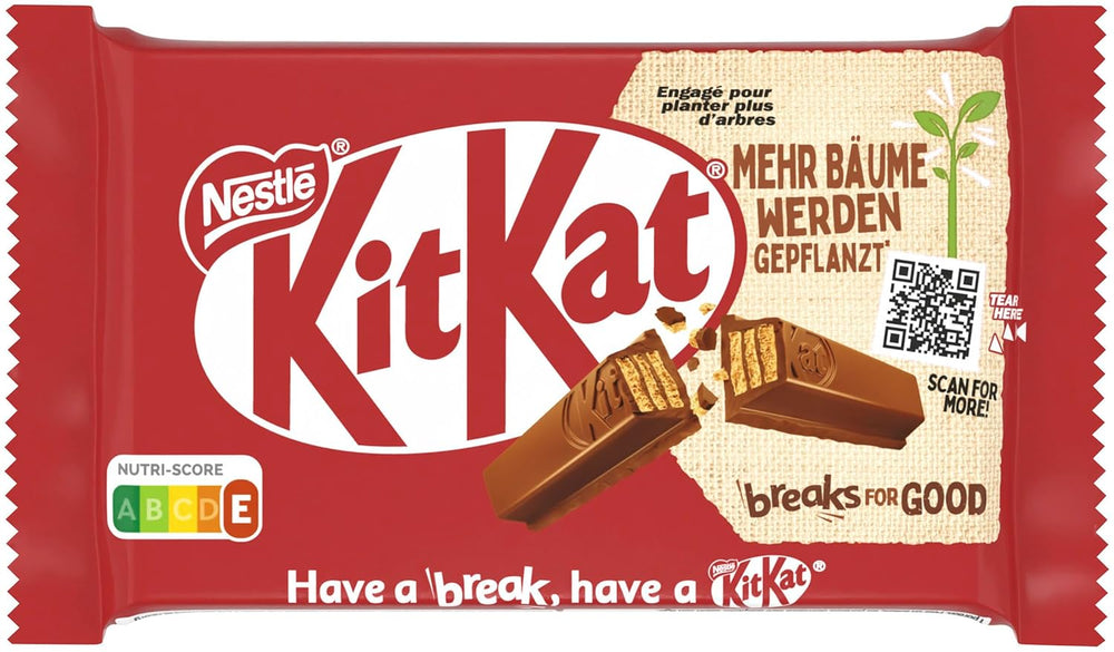 Nestlé klasické čokoládové tyčinky, mléčné čokoládové křupavé oplatkové tyčinky, balení 48 ks (24 x 41,5 g)