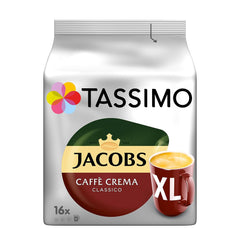 Tassimo Kapseln Jacobs Caffè Crema Classico XL, 5 x 16 Pads, 80 Kaffeekapseln