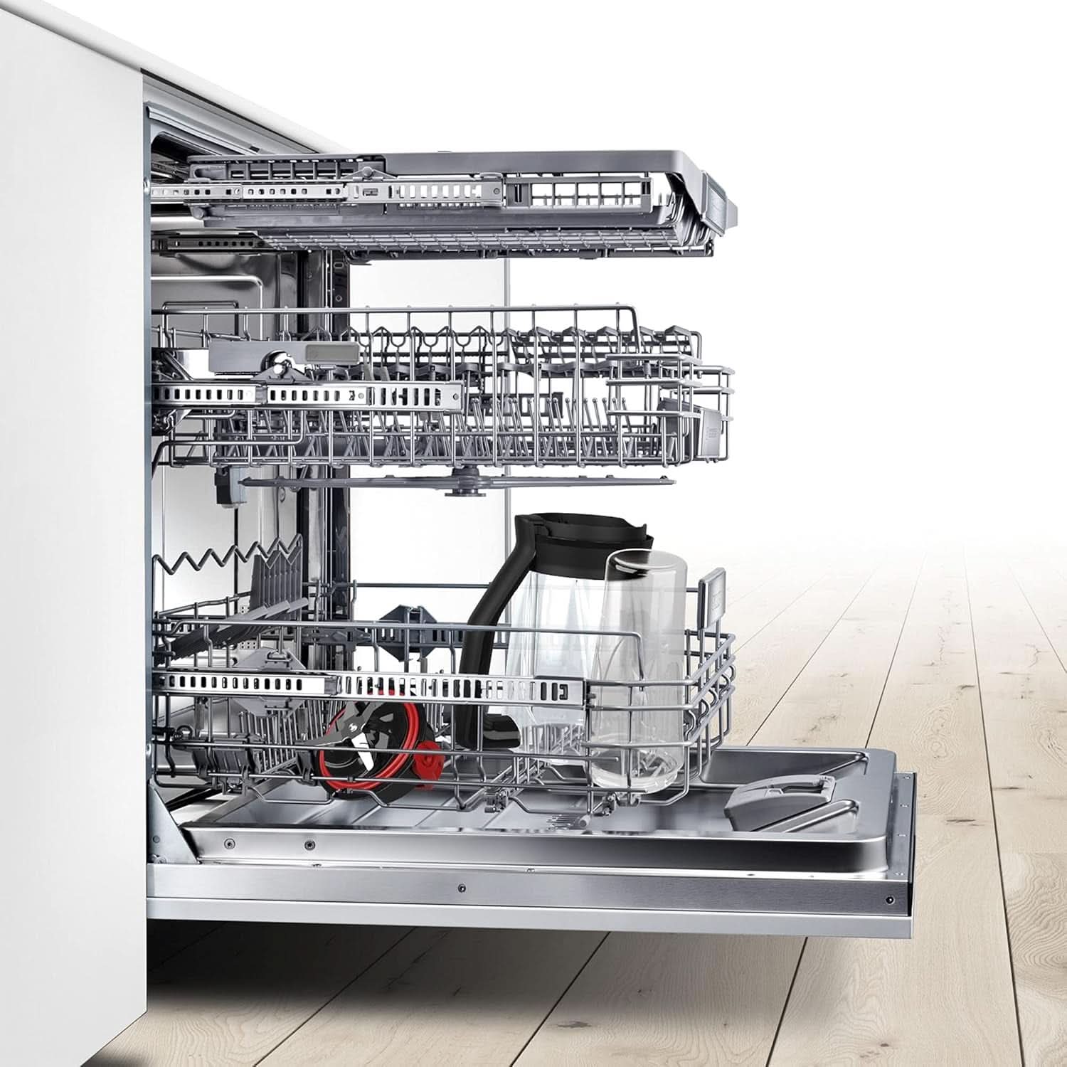 Bosch Standmixer Vitapower Serie 4 MMB6382M, Edelstahl-Klingen Made in Germany, 1,5L Thermosafe Glasbehälter, Stopfer, Sicherheitsdeckel, Spülmaschinengeeignete Teile, 30 000 U/Min, 1200 W, Shopstahl Kitchen Naty