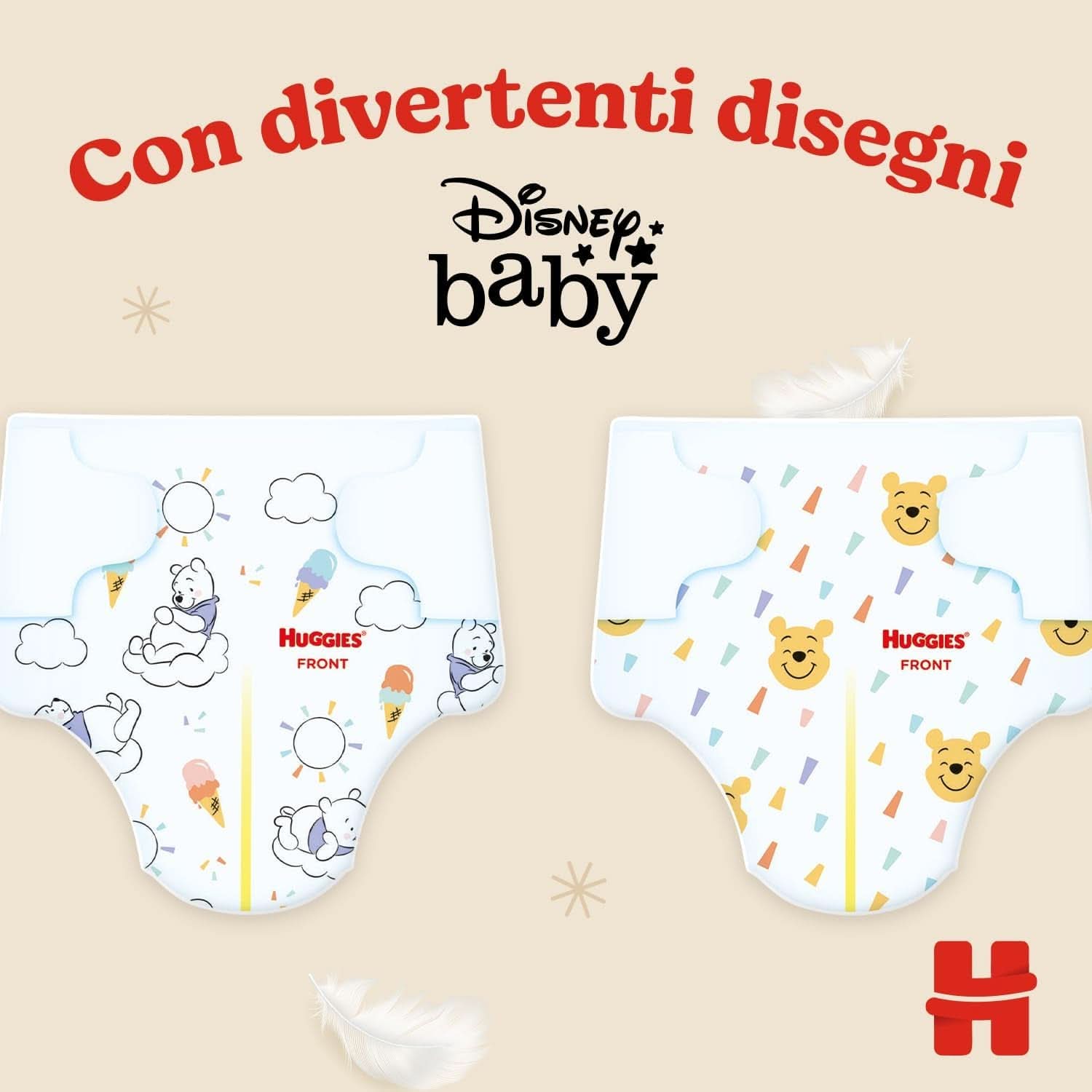Plenky Huggies Extra Care, velikost 3 (4-9 kg), 2 balení po 40 ks plen Mother and Baby Naty Shop