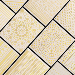 MWOOT 10 Blätter Gold Nagelsticker Abziehbilder Nail Art Sticker, 3D Selbstklebende Nagelaufkleber Set Linien Streifenband Design,Diy Metallisch Nailart Aufkleber Maniküre Zubehör Für Nagel Dekoration