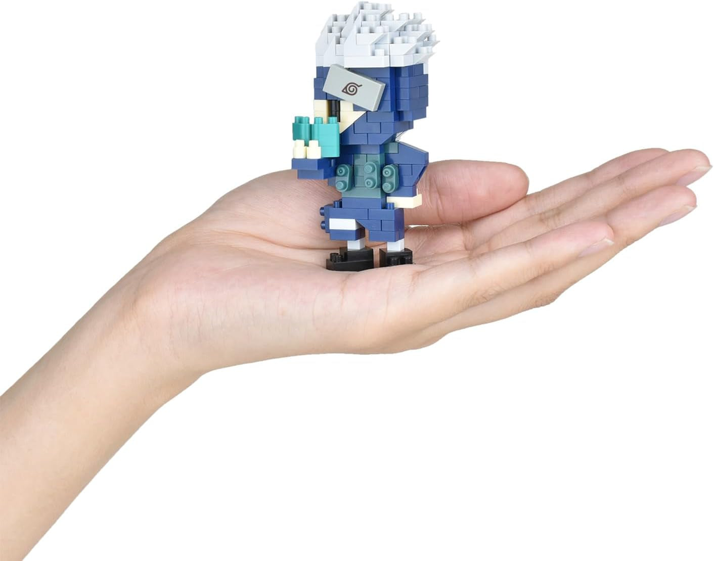 Bandai - Nanoblok - Kakashi Hatake - Mini-Bausteinfigur - Konstruktionsspiel - Bausatz für Manga-Pixel-Figur - NBCC137