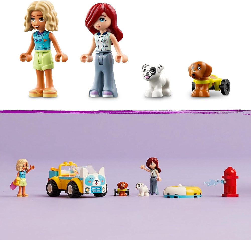 LEGO Friends Mobilní salon pro péči o psy, Hrací souprava pro předstírané zvířátko, Hračka pro děti se 2 figurkami a 2 pejsky pro dívky a chlapce od 4 let, Sada pro úpravu psů 42635 Stavebnice Beuche den LEGO-Store