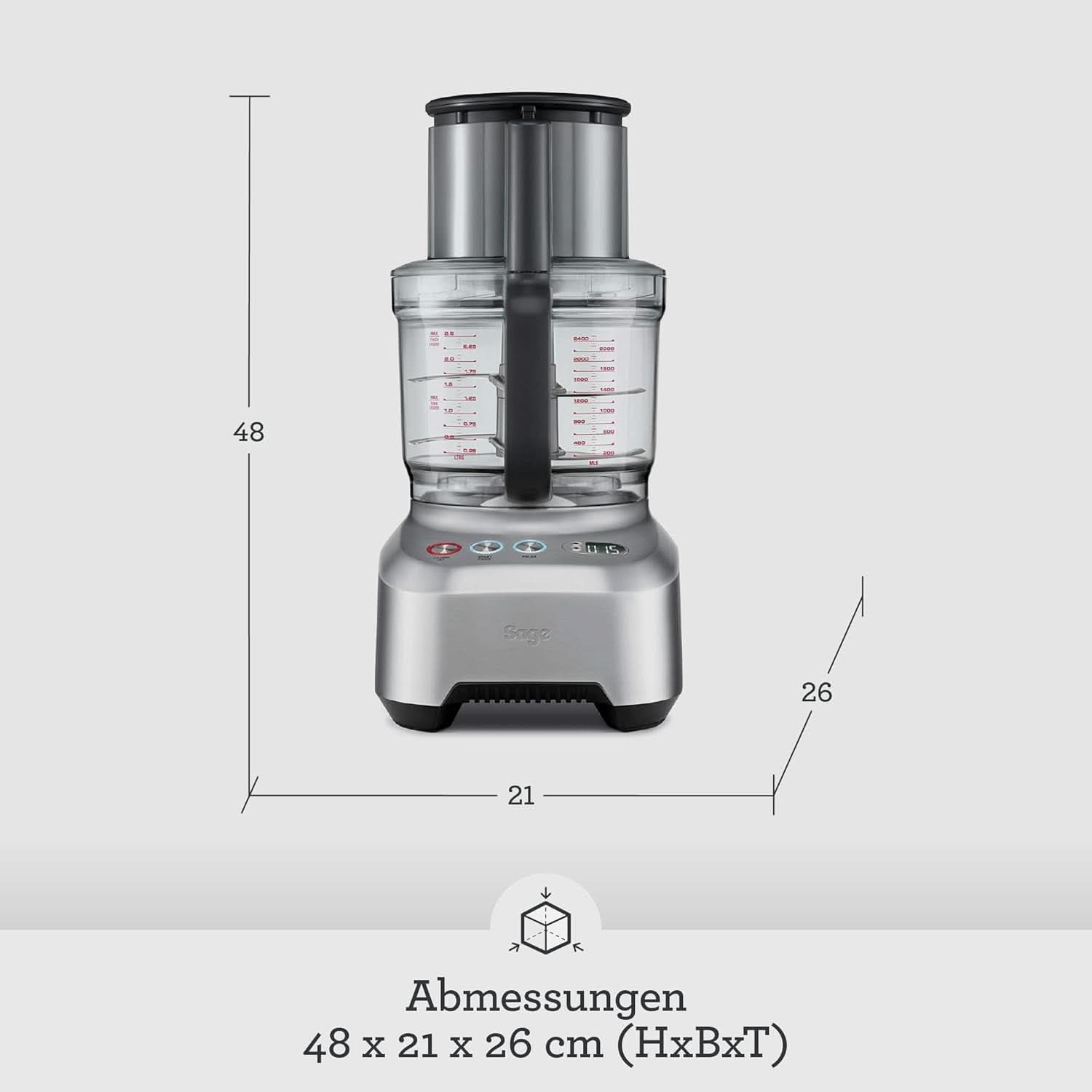 Sage Appliances SFP820 the Kitchen Wizz Peel Und Dice, Küchenmaschine, 2000 Watt Mama si Copilul Naty Shop