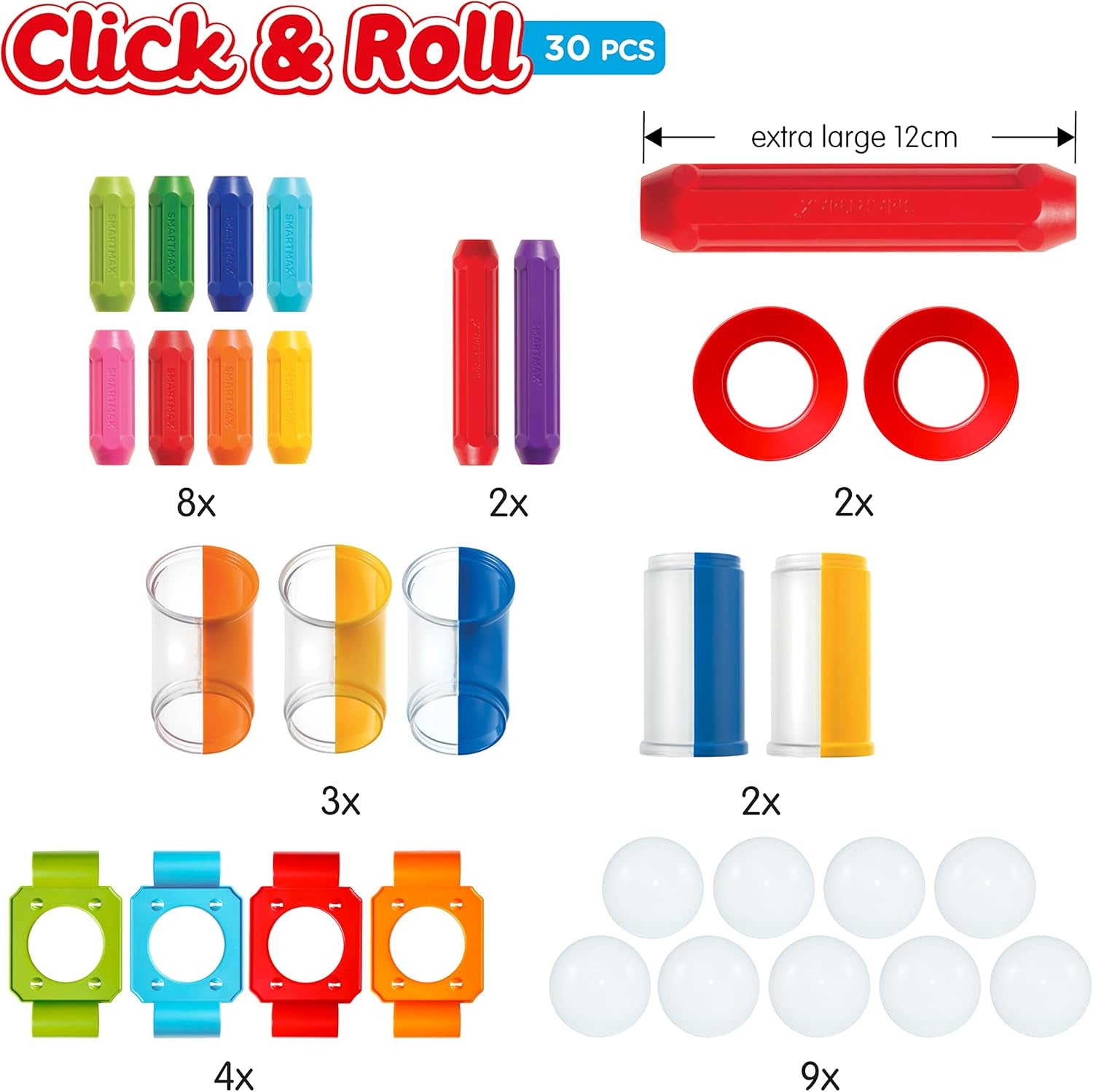 SMX404 Magnet-Konstruktionsbaukasten, 3 roky až 99 let, Mehrfarbig, Pequeño