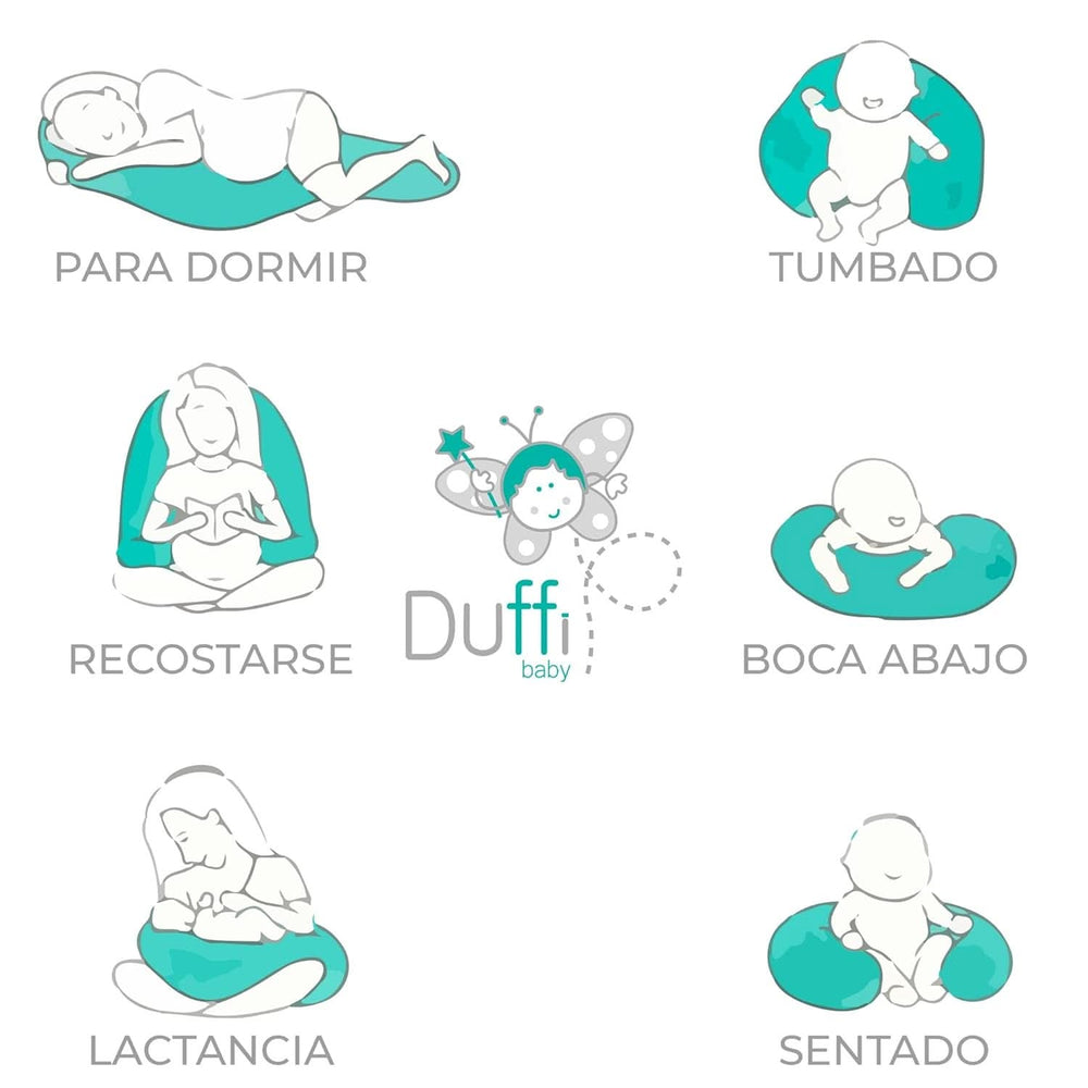 Kojící polštář pro novorozence, XL, potah 100% bavlna, snímatelný a pratelný, Polyesterová výplň, motiv hvězdy Doplňky Potraviny a kojení Bebe Naty Shop