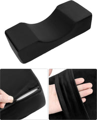 QWORK® Wimpernkissen, U-Förmiges Beauty Makeup Kissen, Ergonomisches Wimpernkissen Für Verlängerungen, Memory Foam Wimpernkissen Für Den Heimgebrauch Im Schönheitssalon (Schwarz) Perne ortopedice cervicale Naty Shop