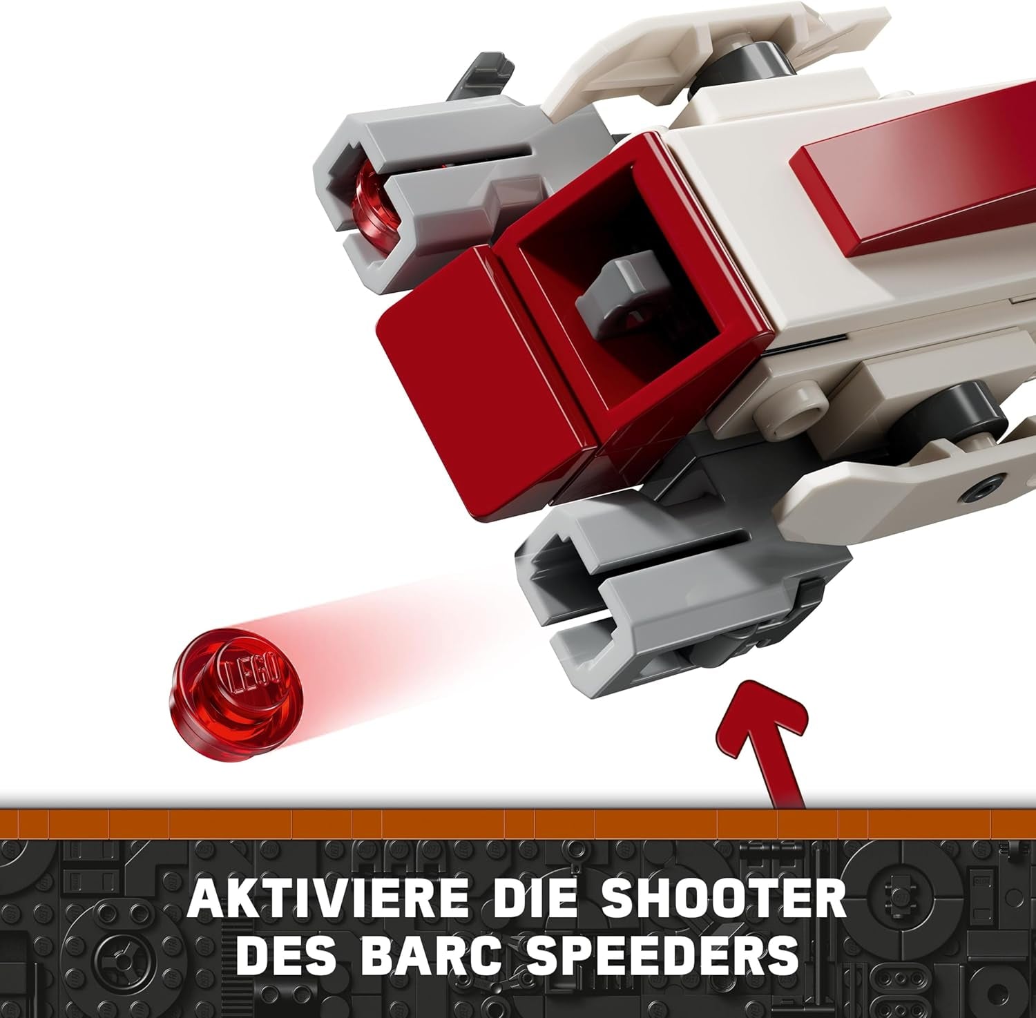 LEGO Star Wars Escape With The BARC Speeder, the Mandalorian Set, Toy Bike With Sidecar, Includes The Figures Kelleran Beq And Grogu, Gift For Boys And Girls From 8 Years 75378 Seturi de constructie Besuche den LEGO-Store