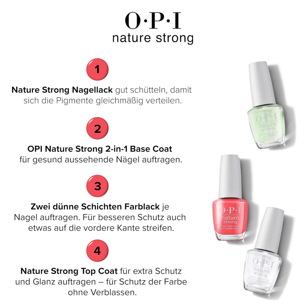 OPI Nature Strong Red and Orange Shades - dlouhotrvající lak na nehty s inovativním veganským složením s přírodními přísadami - pro zářivé nehty