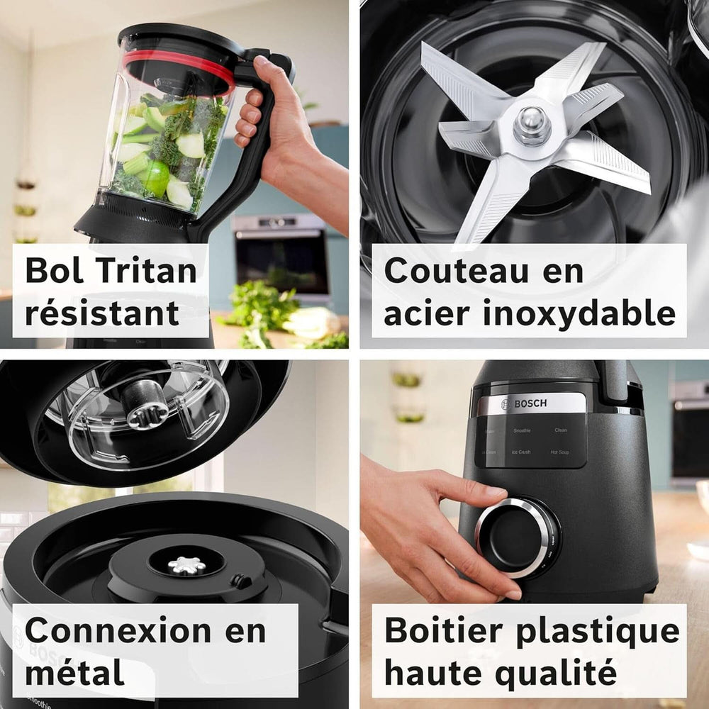 Vitapower Standmixer, Series 6, 1 800 W, 6 programů, Prospeed Klingen, Tritan™-Krug, Schwarz, MMB6652B Kitchen Naty Shop