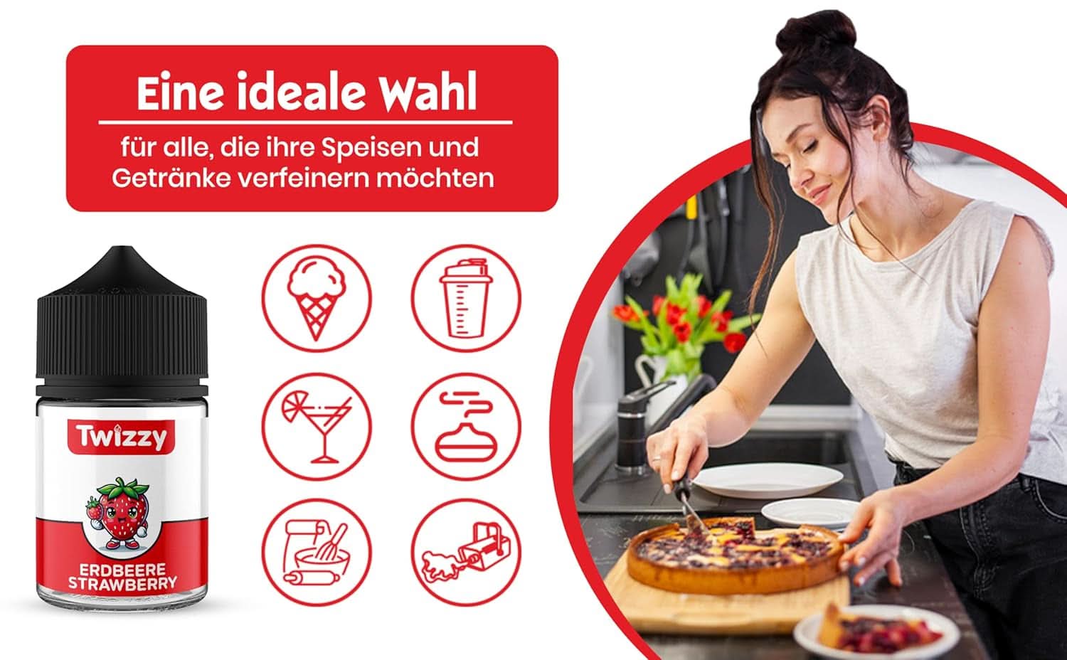 Twizzy koncentrovaná jahodová příchuť, 60 ml Aromas Naty Shop