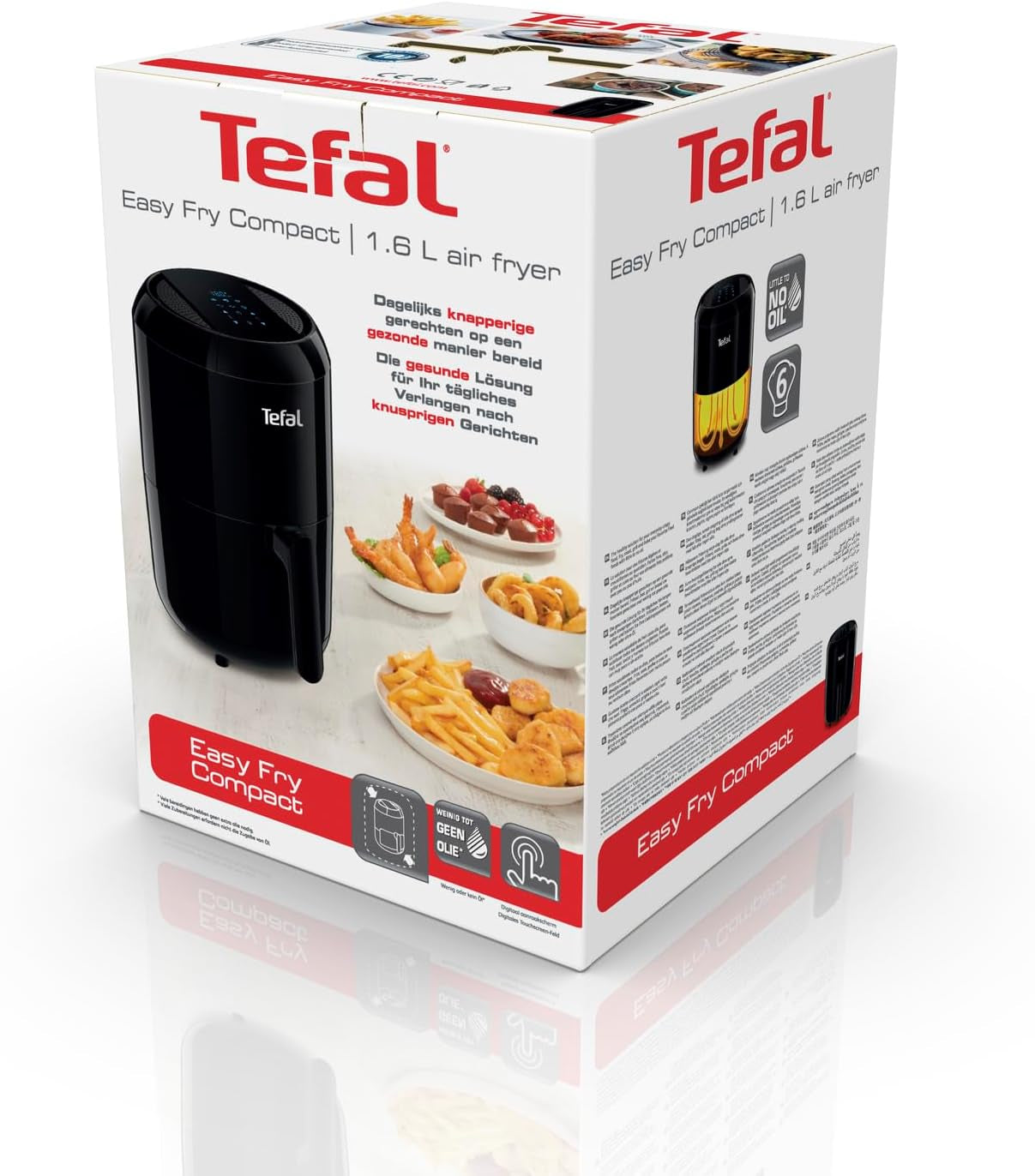 Tefal EY3018 Easy Fry Kompaktní horkovzdušná fritéza, 1,6 l, 6 varných programů Domácí spotřebiče Naty Shop