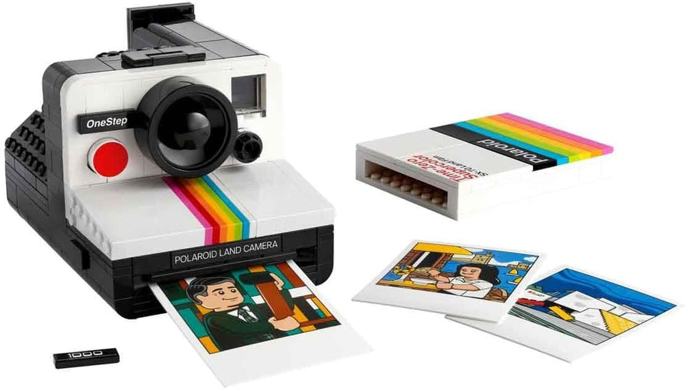 LEGO Ideas Sada fotoaparátu Polaroid Onestep SX-70 pro dospělé, sběratelská s autentickými detaily, kreativní činnost, fotografické dárky pro ženy, muže, jeho, ji a dospívající 21345 Stavebnice Besuche den LEGO-Store