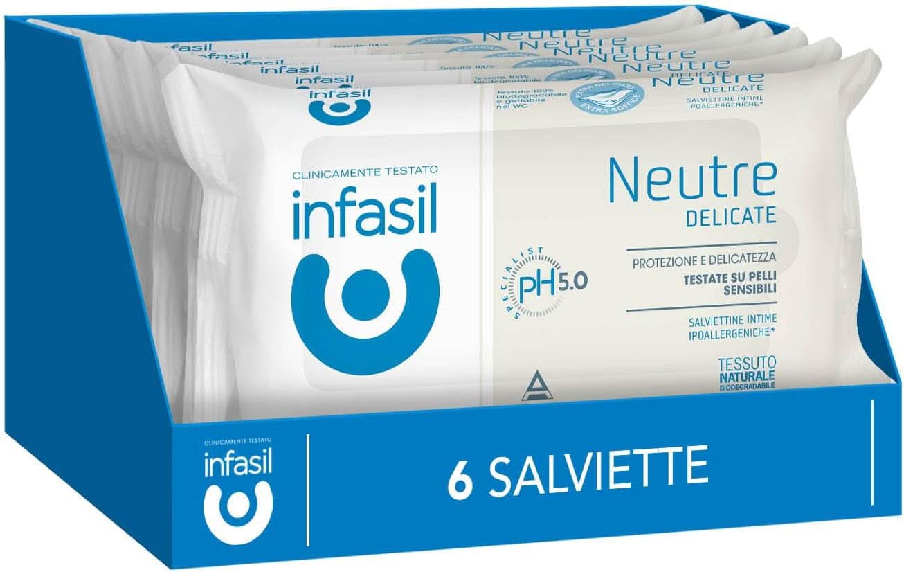 Infasil Intimate, neutrální 11 balení Dětské vlhčené ubrousky Naty Shop
