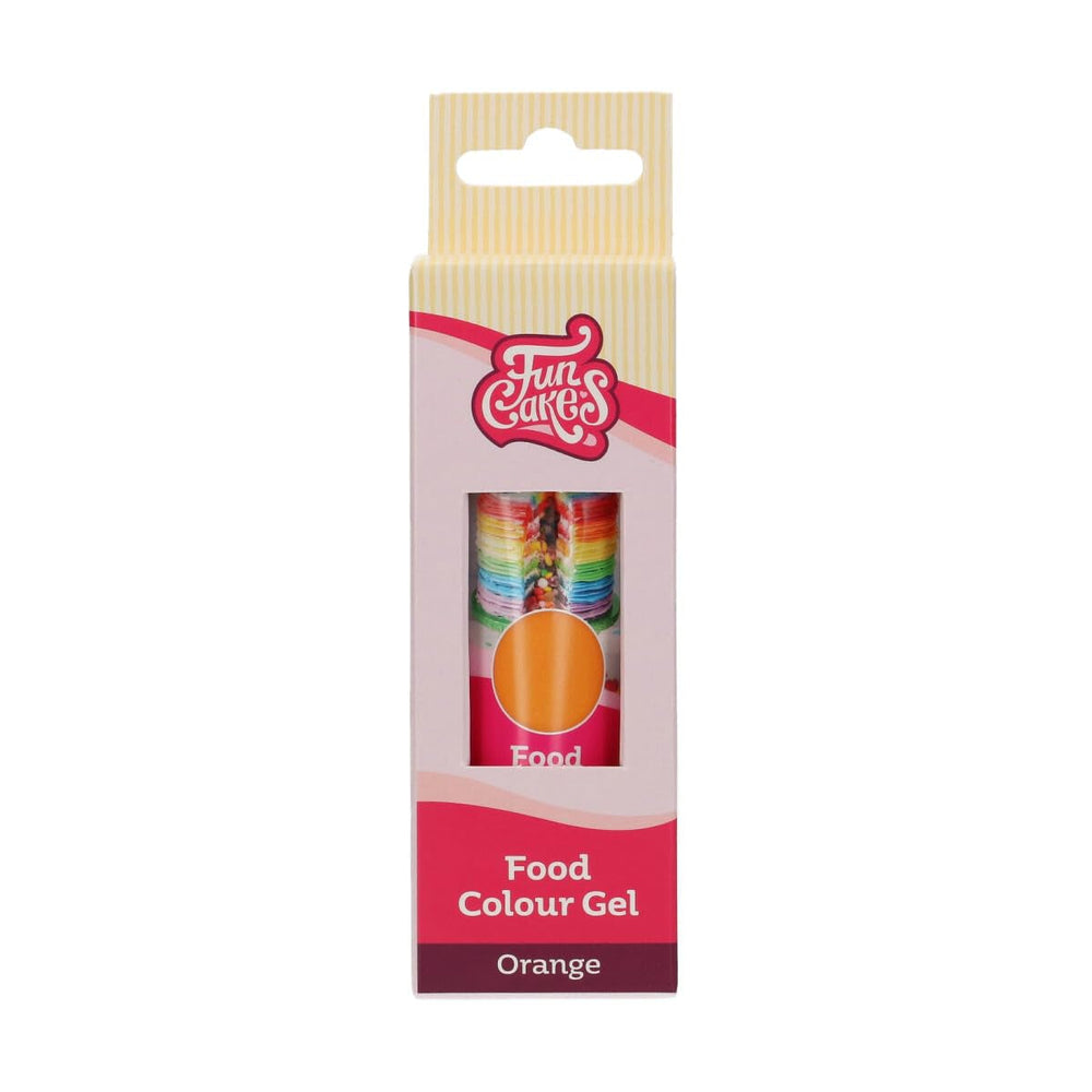 Funcakes Gel Colorant Alimentar Portocaliu: Colorant alimentar foarte concentrat pentru aluat, cremă, fondant și marțipan. Dozare ușoară. Picătură individuală pentru a crea culori vibrante. Halal. 30 g.