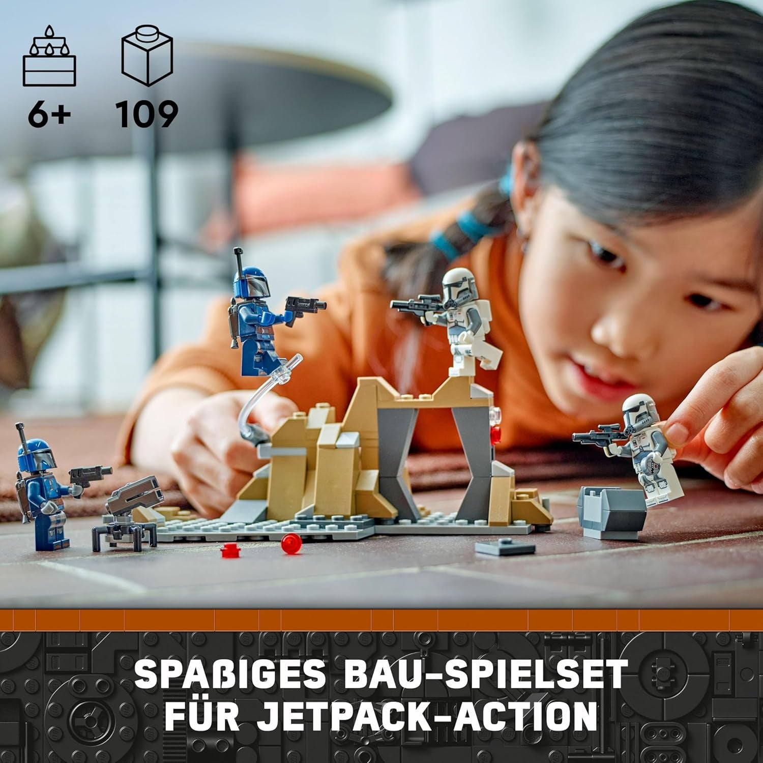 LEGO Star Wars: Mandalorian Ambush on Mandalore Battle Pack, dobrodružná stavebnice pro děti, sběratelská akční sada, nápad na dárek pro chlapce a dívky 75373 Stavebnice Besuche den LEGO-Store