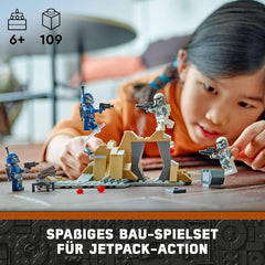 LEGO Star Wars: Mandalorian Ambush on Mandalore Battle Pack, dobrodružná stavebnice pro děti, sběratelská akční sada, nápad na dárek pro chlapce a dívky 75373 Stavebnice Besuche den LEGO-Store