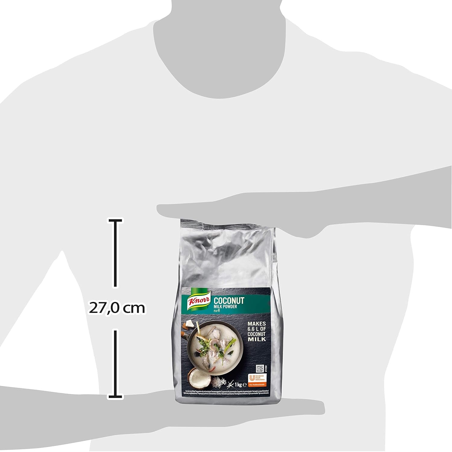 Knorr Kokosmilch Pulver (sušené mléko aus 20 frischen Kokosnüssen, ergibt 6,6 litru Kokosmilch) 1er balení (1 x 1 kg)