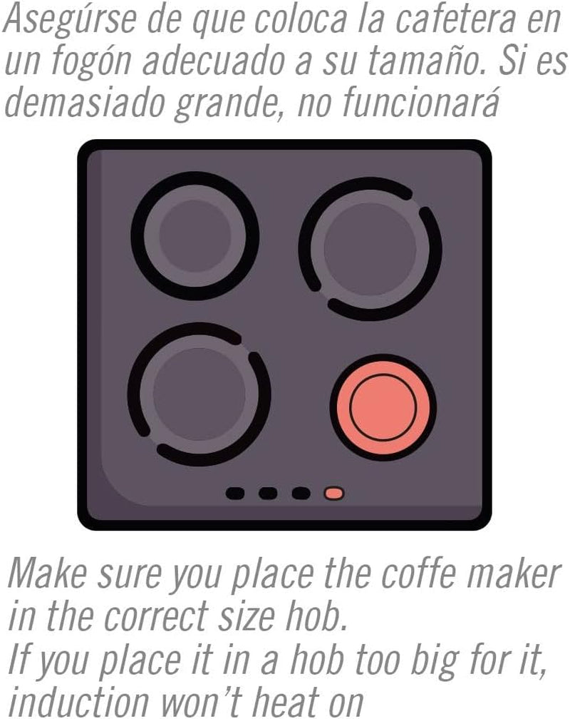 NERTHUS FIH 833 Espressor cu inducție pentru 3 cești, Espressor italian clasic