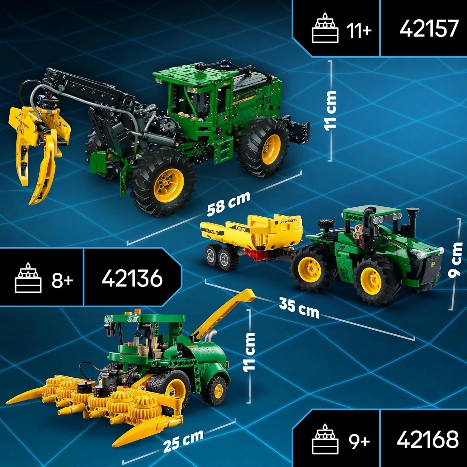 LEGO Technic John Deere 9700 Sklízecí řezačka Dětská sada traktorů Farma Model vozidla s realistickými funkcemi Dárek pro chlapce a dívky 9 let 42168 Stavebnice Besuche den LEGO-Store