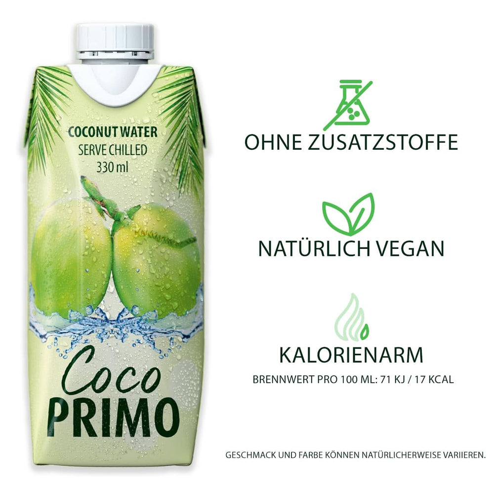 Kokosová voda, čistá, sportovní nápoj, žízeň, 12 x 330 ml nealkoholické nápoje Naty Shop