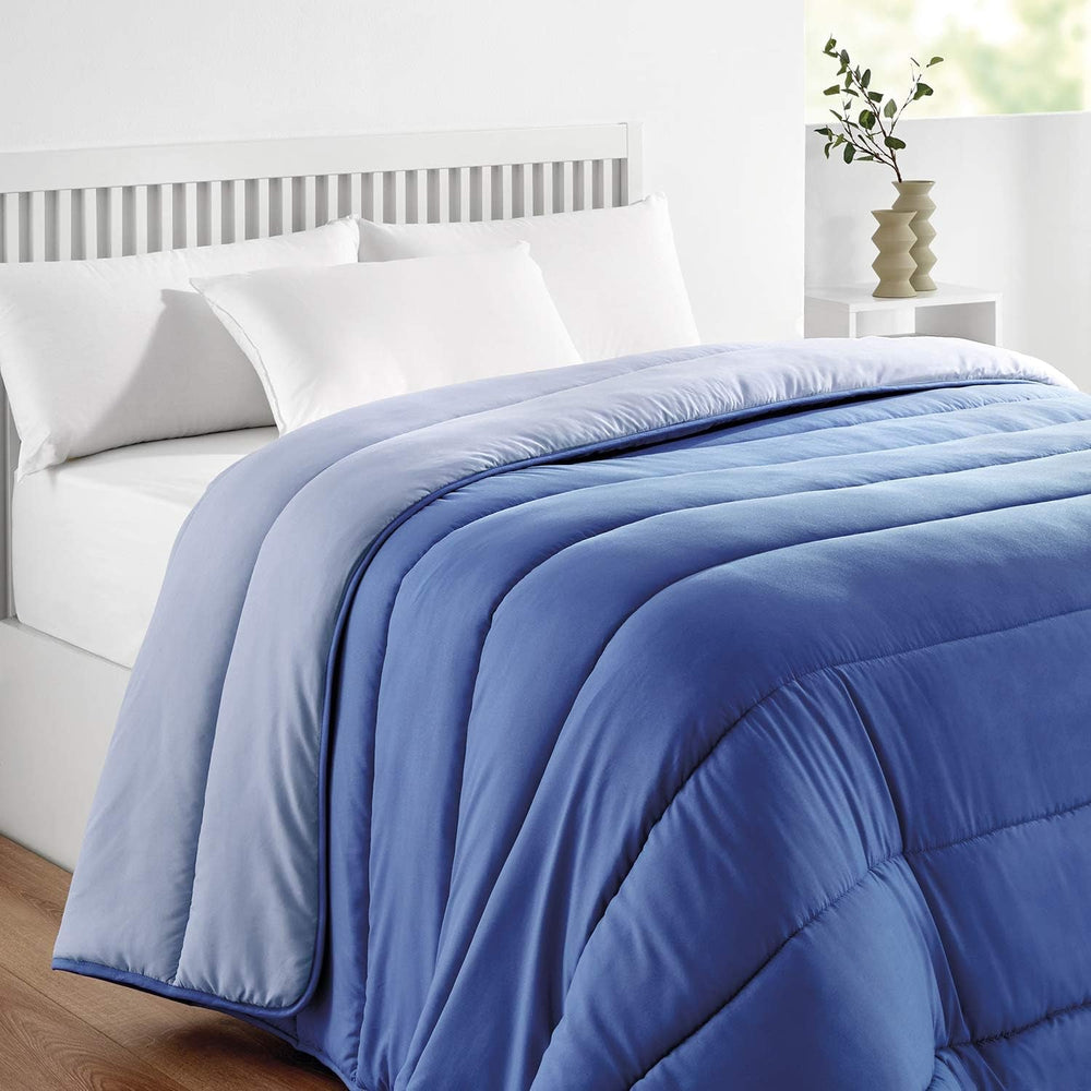 Pikolin Home - Oboustranná přikrývka 300 G - bicolor Nordic výplň - do postele 100/105 - pohodlná, teplá, prodyšná, zelená, 180 X 220 cm Přikrývky a přikrývky Naty Shop