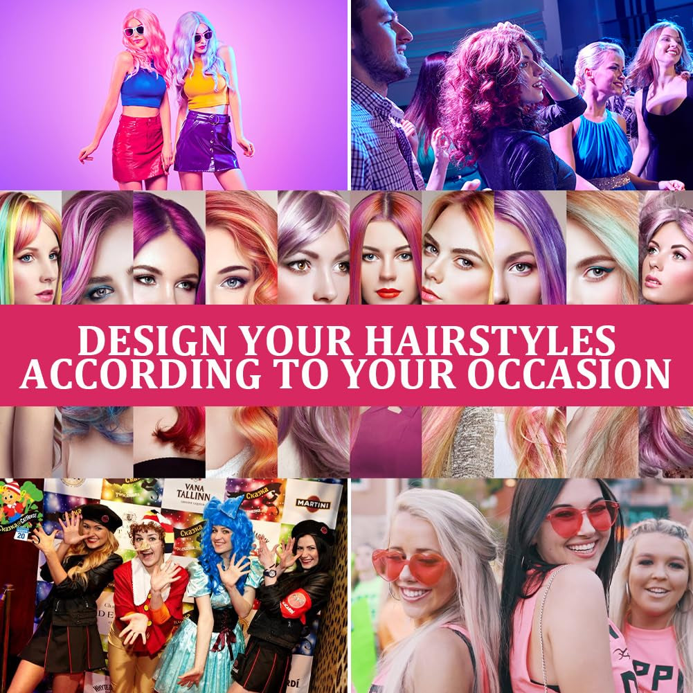 Ceară temporară pentru păr, ceară de culoare a părului lavabilă pentru bărbați, femei, ceară de păr, vopsea de păr, coafură naturală mată pentru petreceri, cosplay și Halloween-100g (roz) Vopsea pentru par Naty Shop