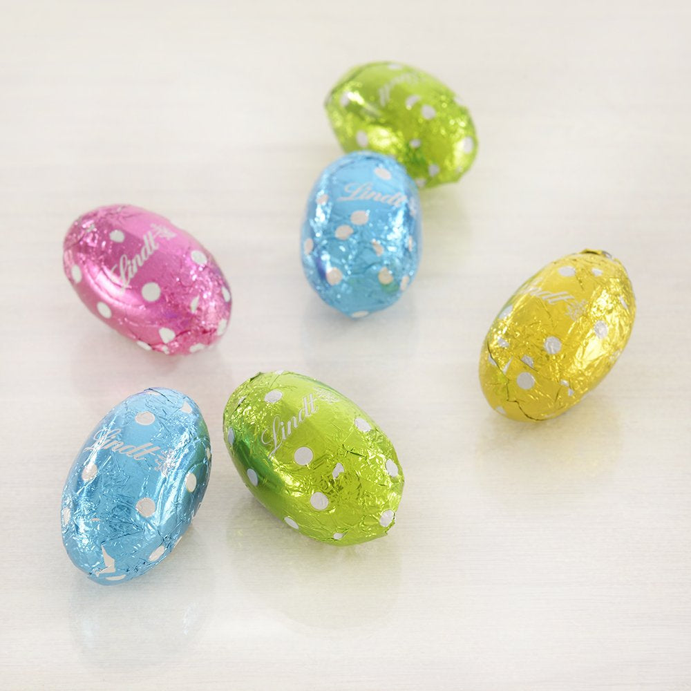 Malí velikonoční přátelé s čokoládou | 2 x 100 g a Čokoládové zdobení Minivajíčka s alpským mlékem | 2 x 180 g sáčky | Prémiová vajíčka z mléčné čokolády, vesele a barevně balená, ve čtyřech barvách na Velikonoce