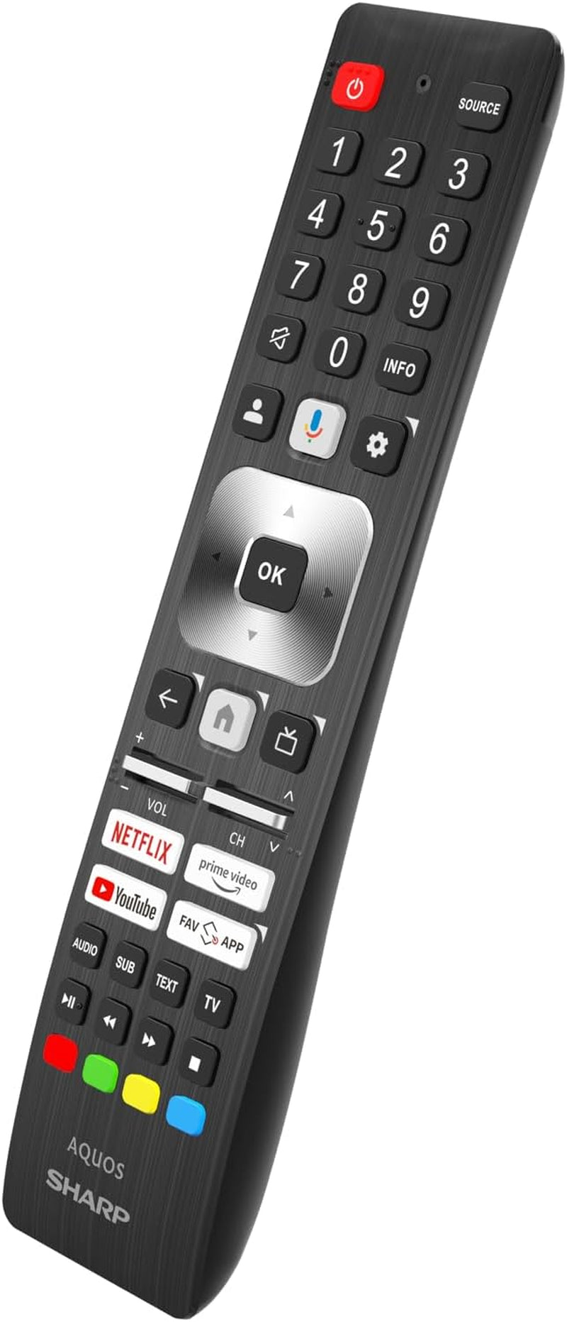 SHARP 50HR7365E – Google TV, 50" UHD, fără ramă, 144 Hz, QLED, HDR10, Dolby Vision HDR, Asistent Google cu microfon, Chromecast, Bluetooth, Dolby Atmos 2x12 W, HDMI 2.1 x4, USB x2, Culoare Negru