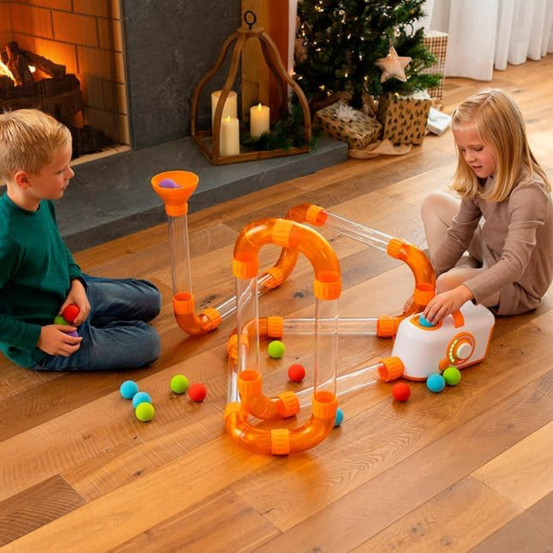 Fat Brain Toys Air Toobz Erweiterungspaket – Luftbetriebenes STEM-Bauspielzeug – Kinder & Jugendlich, Blau